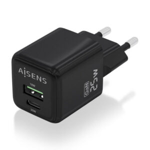 ΦΟΡΤΙΣΤΗΣ ΤΟΙΧΟΥ AISENS ASCH-25W2P015-BK ΜΑΥΡΟ 25 W (1 ΜΟΝΑΔΑ)