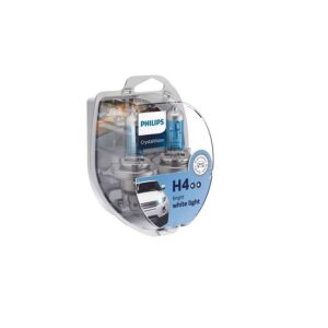 H4 ΛΑΜΠΕΣ 12V 60/55W ΣΕΤ PHILIPS CRYSTAL VISION (PH12342CV)+Τ10 ΛΑΜΠΑΚΙΑ 12V 5W 4ΤΕΜ