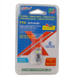 LED ΛΑΜΠΑ  ΑΥΤΟΚΙΝΗΤΟΥ Τ10 DC12 6 COB 1 TEM ΛΕΥΚΟ