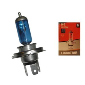 Λάμπα 12V LIMASTAR 60/55W Ρ43T H4 Μπλε Πάγου+50% SUPER WHITE