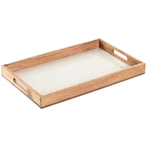 ΔΙΣΚΟΣ HOME ESPRIT ΛΕΥΚΟ ΦΥΣΙΚΟ ΞΥΛΟ ΑΠΟ ΜΑΝΓΚΟ 43,5 X 27 X 4,5 CM 1ΤΕΜ