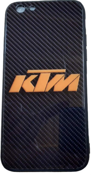 ΘΗΚΗ ΚΙΝΗΤΟΥ IPHONE 6+6S ME LOGO KTM  ΜΑΥΡΗ CARBON