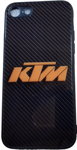ΘΗΚΗ ΚΙΝΗΤΟΥ IPHONE 7+8 ME LOGO KTM  ΜΑΥΡΗ CARBON