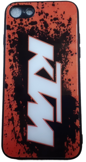 ΘΗΚΗ ΚΙΝΗΤΟΥ IPHONE 7+8 ME LOGO KTM  ΜΑΥΡΗ ΠΟΤΡΟΚΑΛΙ