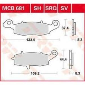 ΤΑΚΑΚΙΑ TRW LUKAS MCB681 DL650 VERSUS650